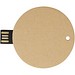 USB-Stick 2.0 rund aus recyceltem Papier, Kraftpapier, 2GB