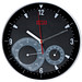 Wanduhr mit Hygro - und Thermometer, schwarz Wanduhr mit Hygro - und Thermometer, schwarz