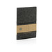 XD COLLECTION A5-Softcover-Notizbuch aus GRS zertifiert recyceltem Filz, schwarz