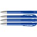 uma® Kugelschreiber YES SI transparent inkl. Metallspitze, dunkelblau