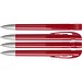 uma® Kugelschreiber YES SI transparent inkl. Metallspitze, rot