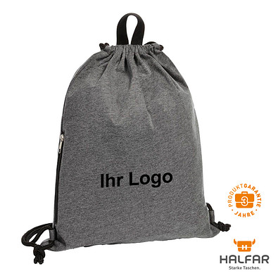 HALFAR Zugbeutel Jersey, grau
