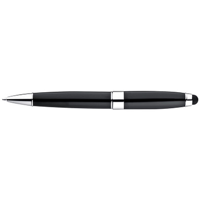 Drehkugelschreiber mit Touch-Pen Smart, blaue Mine, schwarz
