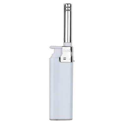 Feuerzeug mit Aufsatz für Kerzen, weiss