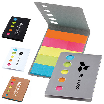 Haftnotiz-Set Neon, schwarz