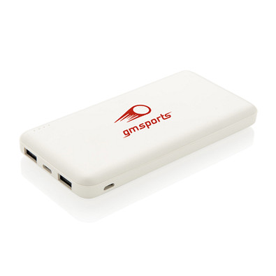 XD COLLECTION Pocket Powerbank High Density, 10.000 mAh, weiß