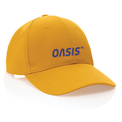 Impact 6 Panel Kappe aus 280gr rCotton mit AWARE Tracer, gelb