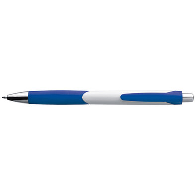 Druckkugelschreiber aus Kunststoff, blaue Mine, blau