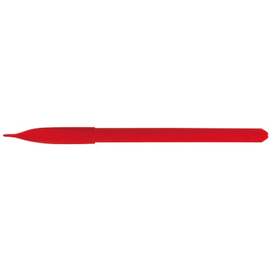 Kugelschreiber aus Papier, blaue Mine, rot