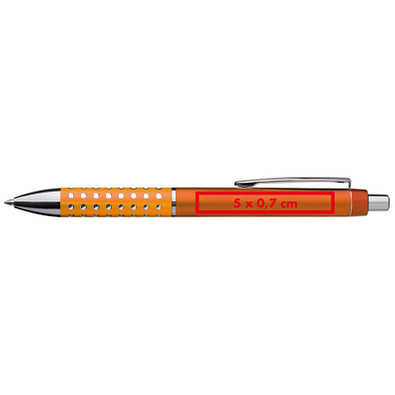 Kugelschreiber Hollywood, blaue Mine, gold-orange
