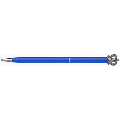 Metall-Drehkugelschreiber Crown, blaue Mine, Blau