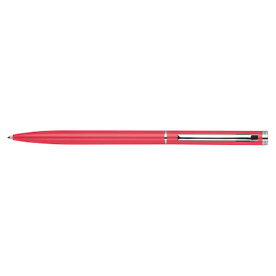 Metall-Kugelschreiber in schlanker Form, rot