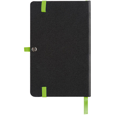 Notizbuch BlackLine, DIN A6, liniert, schwarz/apfelgrün