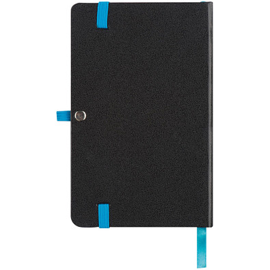 Notizbuch BlackLine, DIN A6, liniert, schwarz/hellblau