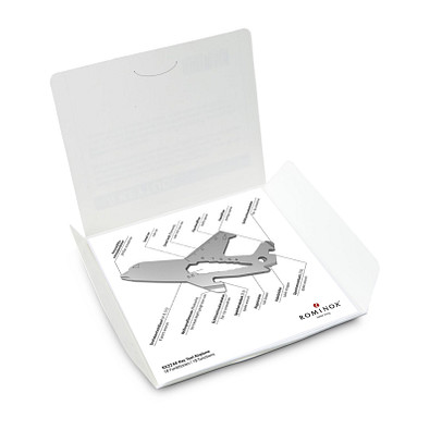 ROMINOX® Key Tool, Airplane - 18 Funktionen, silber