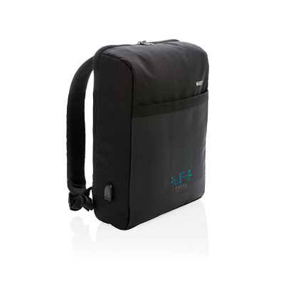 SWISS PEAK® Anti-Diebstahl USB Rucksack 15 Zoll RFID, schwarz