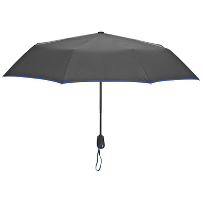 Taschenschirm aus Pongee mit Fiberglas-Gestänge, blau