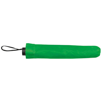 Teleskop-Taschenschirm aus Polyester mit Schutzhülle, grün