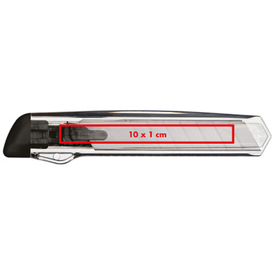 Transparentes Kartonmesser, schwarz
