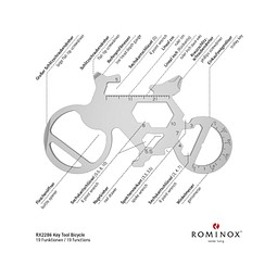ROMINOX® Key Tool Bicycle / Fahrrad (19 Funktionen) im Motiv-Mäppchen Frohe Weihnachten