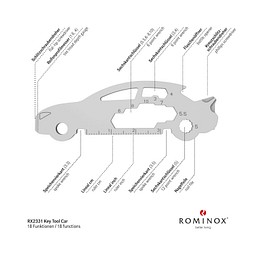 ROMINOX® Key Tool Car/Auto (18 Funktionen) im Motiv-Mäppchen Merry Christmas