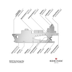 ROMINOX® Key Tool Cargo Ship / Containerschiff (19 Funktionen) im Motiv-Mäppchen Merry Christmas