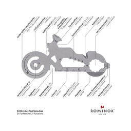 ROMINOX® Key Tool Motorbike / Motorrad (21 Funktionen) im Motiv-Mäppchen Frohe Weihnachten
