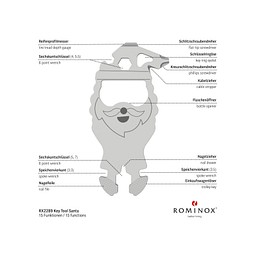 ROMINOX® Key Tool Santa / Weihnachtsmann (16 Funktionen) im Motiv-Mäppchen Frohe Weihnachten