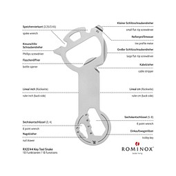 ROMINOX® Key Tool Snake (18 Funktionen) im Motiv-Mäppchen Merry Christmas