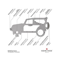 ROMINOX® Key Tool SUV / Auto (19 Funktionen) im Motiv-Mäppchen Osterhase, grün