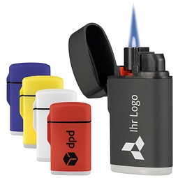 Jet-Flame Feuerzeug Rubber, blau