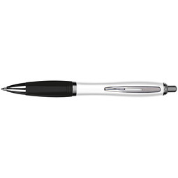 LANCE® Kugelschreiber Milano, blaue Mine, weiß/schwarz