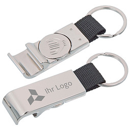 Schlüsselanhänger Chip & Öffner, silber