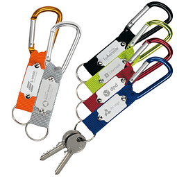 Schlüsselanhänger mit Karabiner, orange