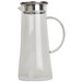 Glaskaraffe mit Deckel aus Edelstahl, 1.400 ml, transparent