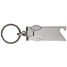 Schlüsselanhänger aus Metall mit Einkaufschip, grau