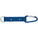 Schlüsselanhänger mit Karabiner und Plättchen aus Metall, blau