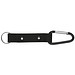 Schlüsselanhänger mit Karabiner und Plättchen aus Metall, schwarz